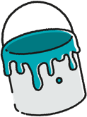 Illustration of a paint can